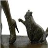 Image 8 : Alluring Woman with Cat Bronze Sculpture