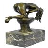 Image 3 : Nude Girl on Toilette Bronze Sculpture