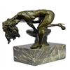 Image 5 : Nude Girl on Toilette Bronze Sculpture