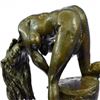 Image 8 : Nude Girl on Toilette Bronze Sculpture