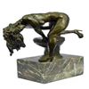 Image 9 : Nude Girl on Toilette Bronze Sculpture