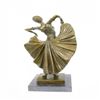Image 3 : Dancer Bronze Sculpture on Marble Base Figurine