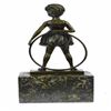 Image 3 : Pretty Girl playing Bronze Sculpture