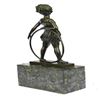 Image 8 : Pretty Girl playing Bronze Sculpture