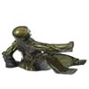 Image 7 : Skeleton Bottle Holder Bronze Sculpture