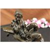 Image 3 : Little Lady with Dog Baby Bronze Sculpture