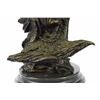 Image 7 : Native American With Eagle Bronze Statue