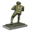 Image 2 : Rugby Football Player Bronze Sculpture on Marble Base Statue
