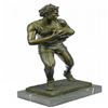 Image 3 : Rugby Football Player Bronze Sculpture on Marble Base Statue