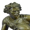 Image 4 : Rugby Football Player Bronze Sculpture on Marble Base Statue