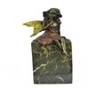 Image 1 : Valentine Angel Holding Flower Bronze Figurine