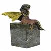 Image 7 : Valentine Angel Holding Flower Bronze Figurine
