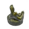 Image 3 : Semi Nude Pin up Girl Bronze Sculpture