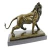 Image 4 : African Lion Bronze Sculpture on Marble Base Figure