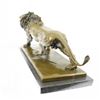 Image 6 : African Lion Bronze Sculpture on Marble Base Figure