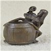 Image 4 : Skeleton Embracing Nude Nymph Bronze Sculpture