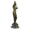 Image 1 : Victorian Lady with water Jug Bronze Sculpture