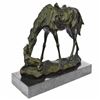 Image 1 : Dog and a Horse Friendship Bronze Sculpture