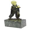 Image 1 : Amazing Little Indian Boy Server Bronze-Bone Sculpture