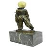 Image 8 : Amazing Little Indian Boy Server Bronze-Bone Sculpture