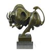 Image 1 : Modern Abstract Charging Bull Bronze Sculpture