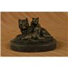 Image 1 : Wolf Cub Bust Wild Life Bronze Sculpture