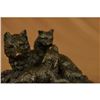 Image 2 : Wolf Cub Bust Wild Life Bronze Sculpture