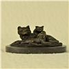 Image 7 : Wolf Cub Bust Wild Life Bronze Sculpture