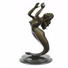 Image 1 : Mermaid Bronze Statue on Marble Base Sculpture