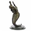 Image 7 : Mermaid Bronze Statue on Marble Base Sculpture