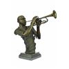 Image 1 : Trumpet Player Bronze Sculpture