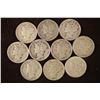 Image 1 : 10-ASSORTED 1940'S SILVER MERCURY DIMES