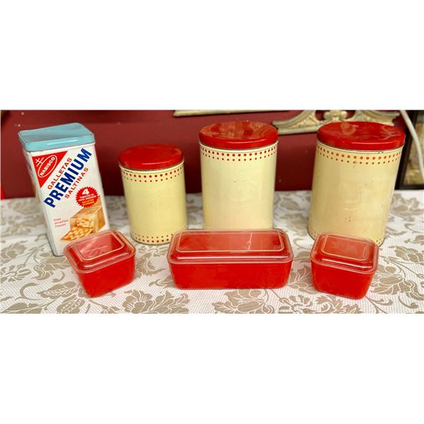 VINTAGE CANISTER LOT