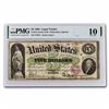 Image 1 : 1862 $5.00 Legal Tender Alexander Hamilton VG-10 PMG (Fr#61A) RARE FIND CIVIL WAR NOTE!
