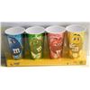 Image 1 : SET OF 4 M&M PLASTIC CUPS