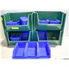 Image 1 : LOT OF HARD PLASTIC STACKING ORGANIZERS
