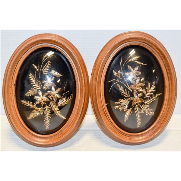 VINTAGE FRAMED 2 OVAL REAL