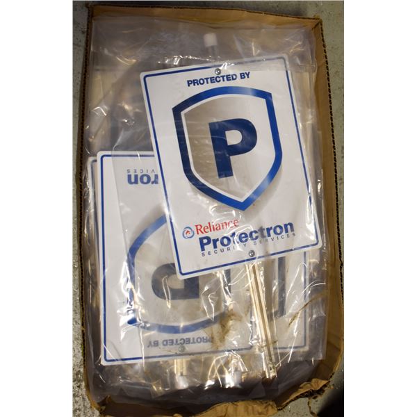 BOX OF SECURITY SIGNS