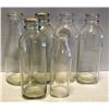 Image 1 : VINTAGE GLASS MILK BOTTLES (7) WITH LIDS