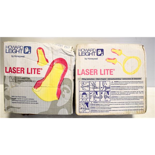 2 CASES OF HONEYWELL LASER LITE EAR PLUGS