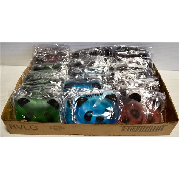 LARGE FLAT OF PANDA THEMED HEAT /  ICE PADS