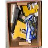 Image 1 : BOX OF DRYWALL TOOLS AND ACCESSORIES