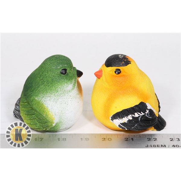 TWO NEW CERAMIC BIRDS