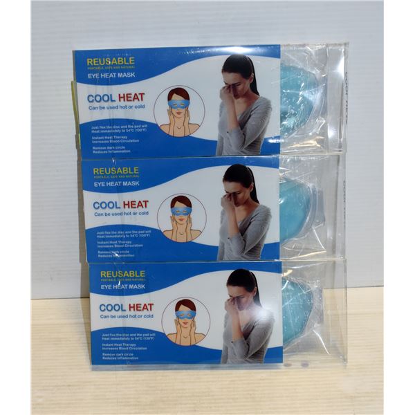 3 NEW COOL HEAT EYE HEAT / COOLING PADS HELPS W/
