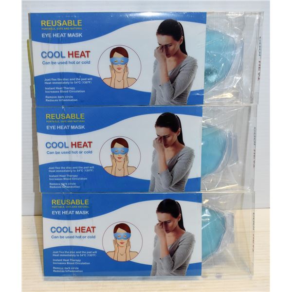 3 NEW COOL HEAT EYE HEAT / COOLING PADS - HELPS W/