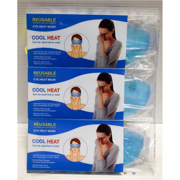 3 NEW COOL HEAT EYE HEAT / COOLING PADS - HELPS W/