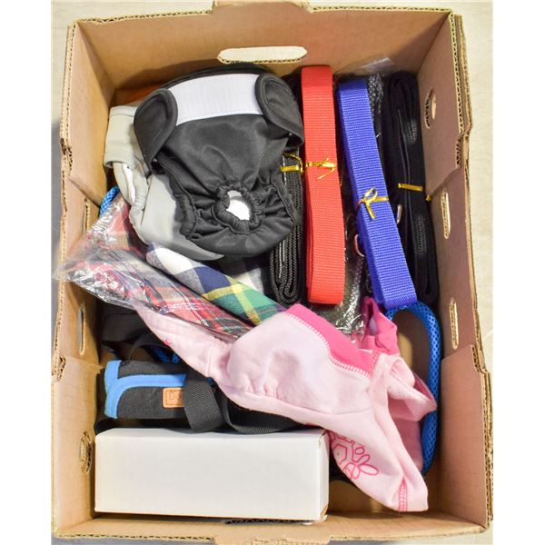 BOX OF DOG ITEMS