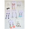 Image 1 : 8 PAIRS OF NEW CRYSTAL EARRINGS