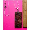 Image 1 : 4)  RECTANGULAR RAINBOW JASPER PENDANT ON