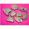 Image 1 : 17)  LOT OF 8 PCES OF PALE GREEN IMPERIAL JASPER